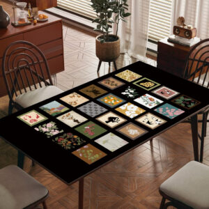 ผ้าปูโต๊ะหนังสองด้านทรงสี่เหลี่ยมกันน้ำ